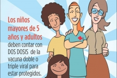 los niños mayores de 5 años y adultos deben contar con dos dosis